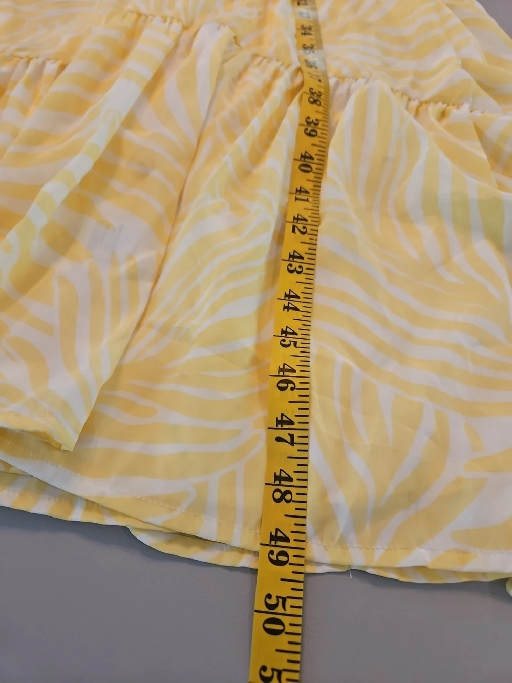 Yellow Tiered Maxi Dress with Spaghetti Straps - Picture 3 of 10